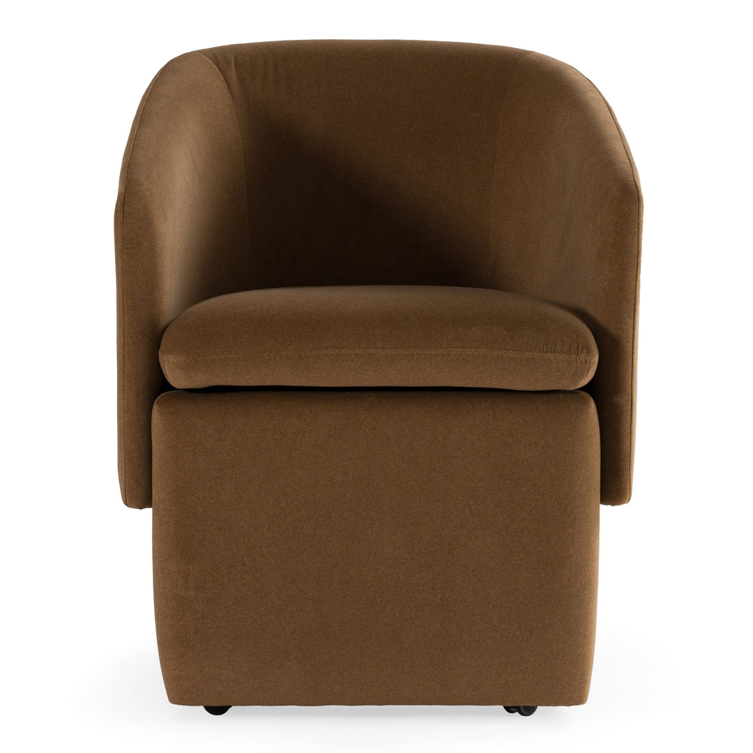 Tassell - Modern Fabric Dining Chair w/ Castor Wheels