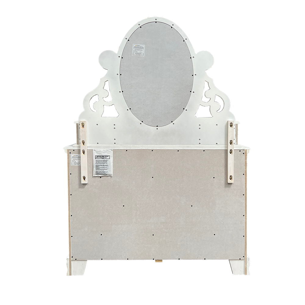 Flora - Mirror With Jewlery - White