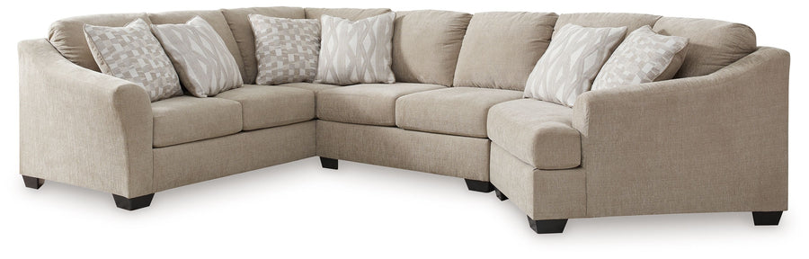 Brogan Bay - 3-Piece Sectional With Raf Cuddler - Cork by Ashley Furniture product image
