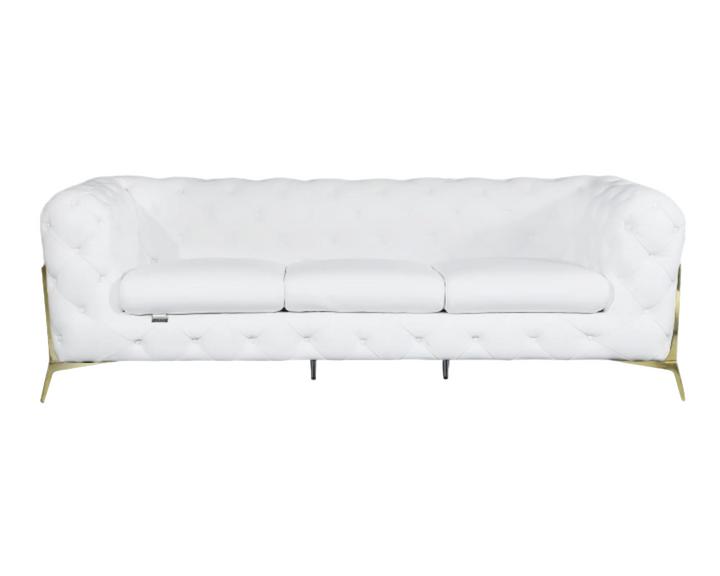 DivanItalia 970 Italian Leather White Sofa