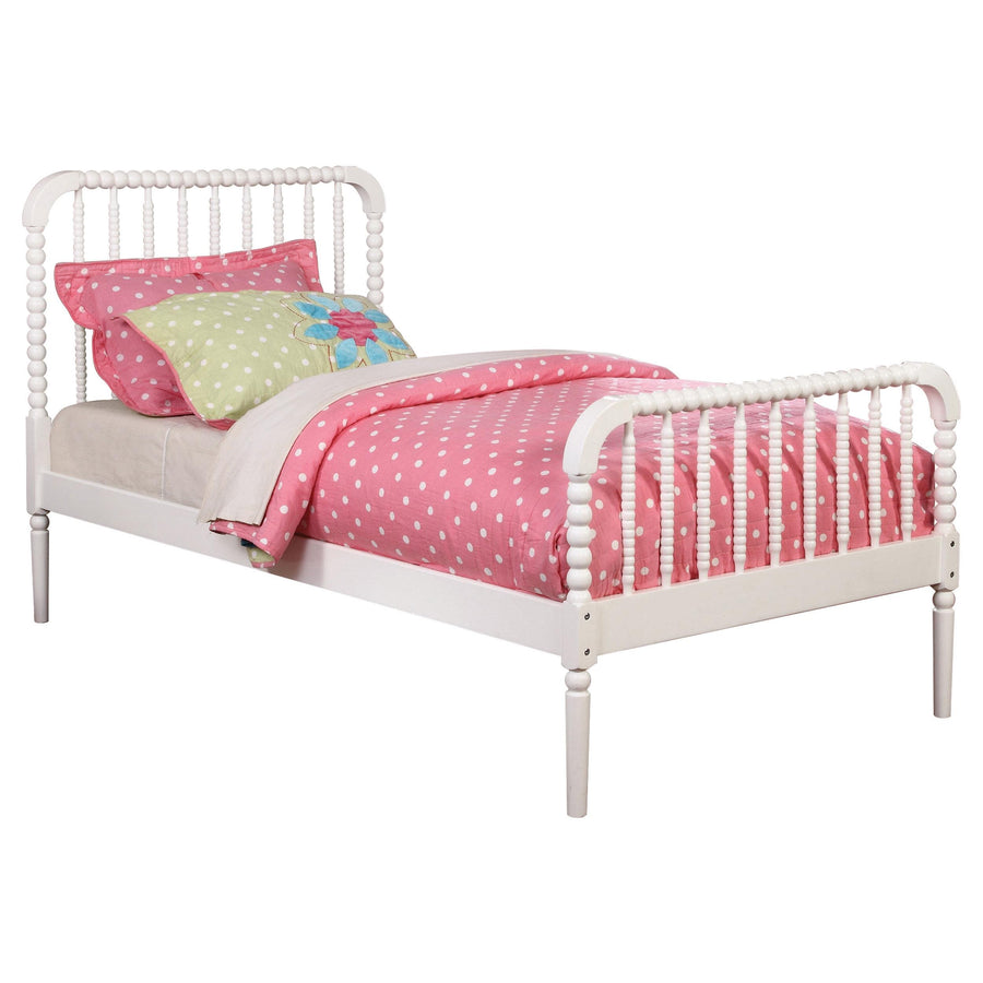 Coaster Furniture 400415T Jones Wood Twin Open Frame Bed White