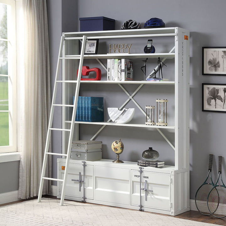 Cargo - Bookcase With Ladder - White
