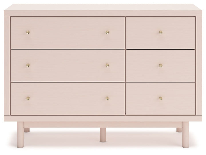 Wistenpine - Six Drawer Dresser - Blush