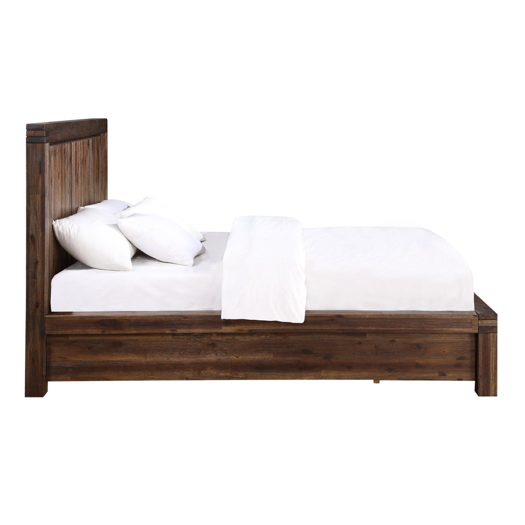 Modus Furniture 3F41D5 Meadow Solid Wood Footboard Storage Bed In Brick Brown