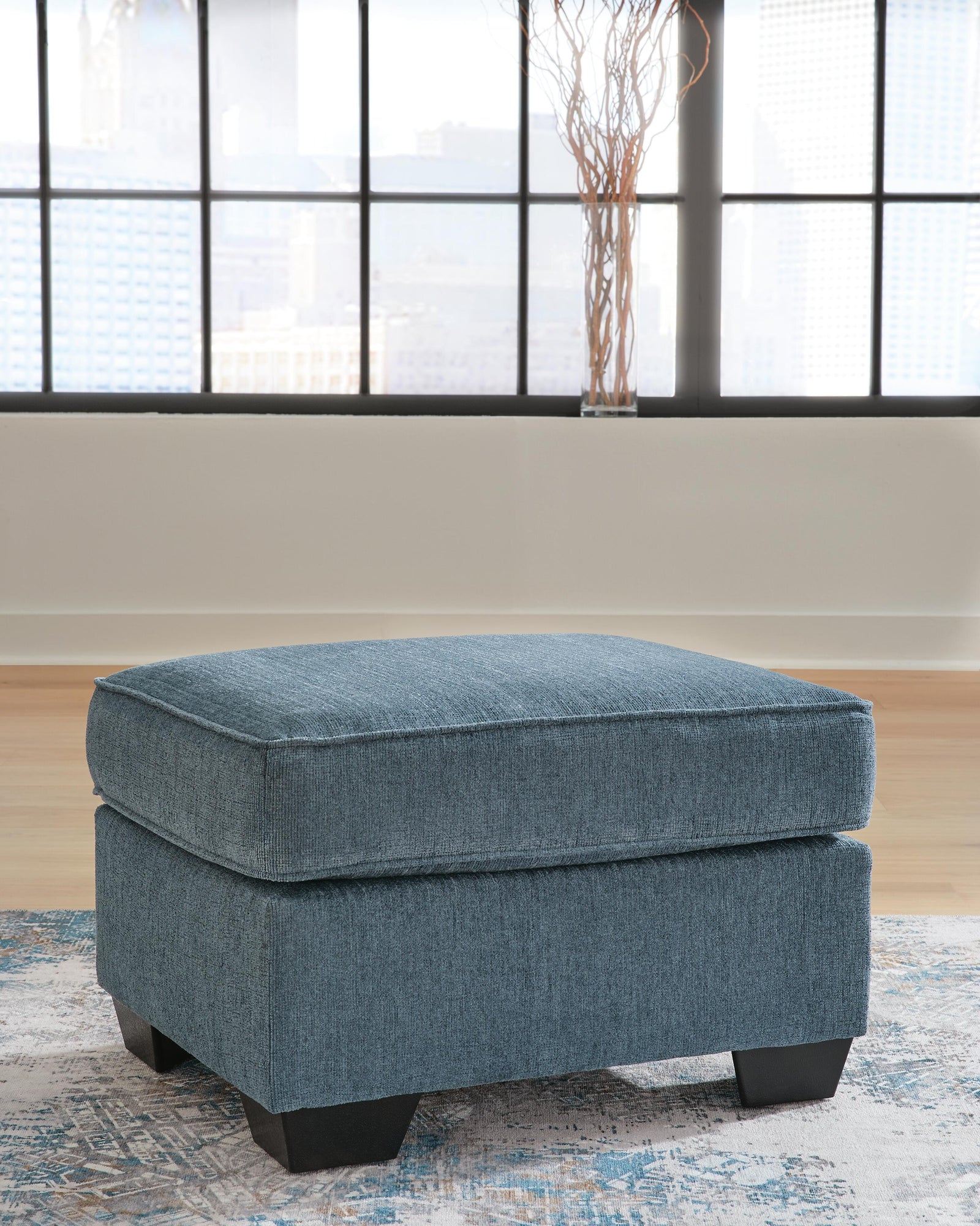 Cashton Ottoman - Blue (2)