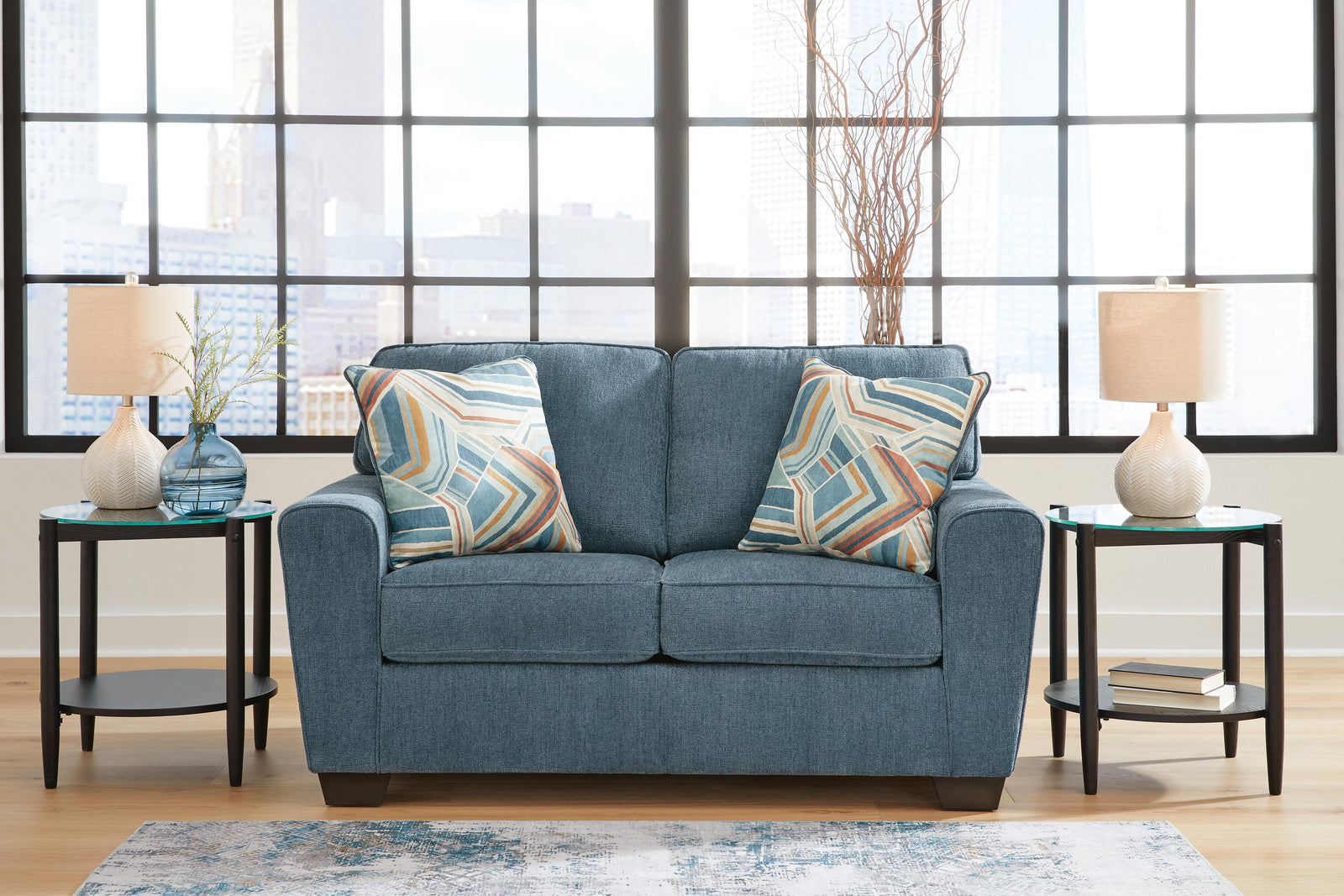 Cashton Loveseat - Blue (2)
