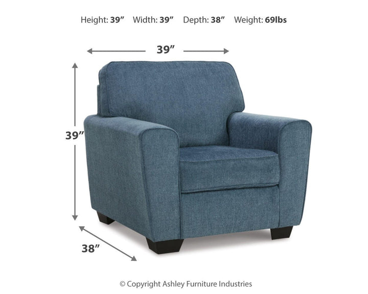Cashton Chair and Ottoman - Blue (12)