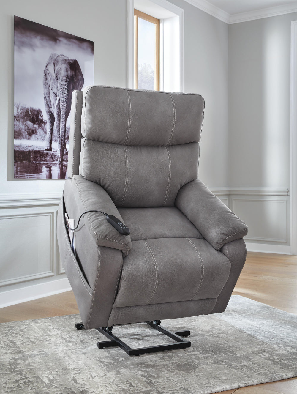 Next-Gen Durapella Power Lift Recliner - Dark Gray (10)