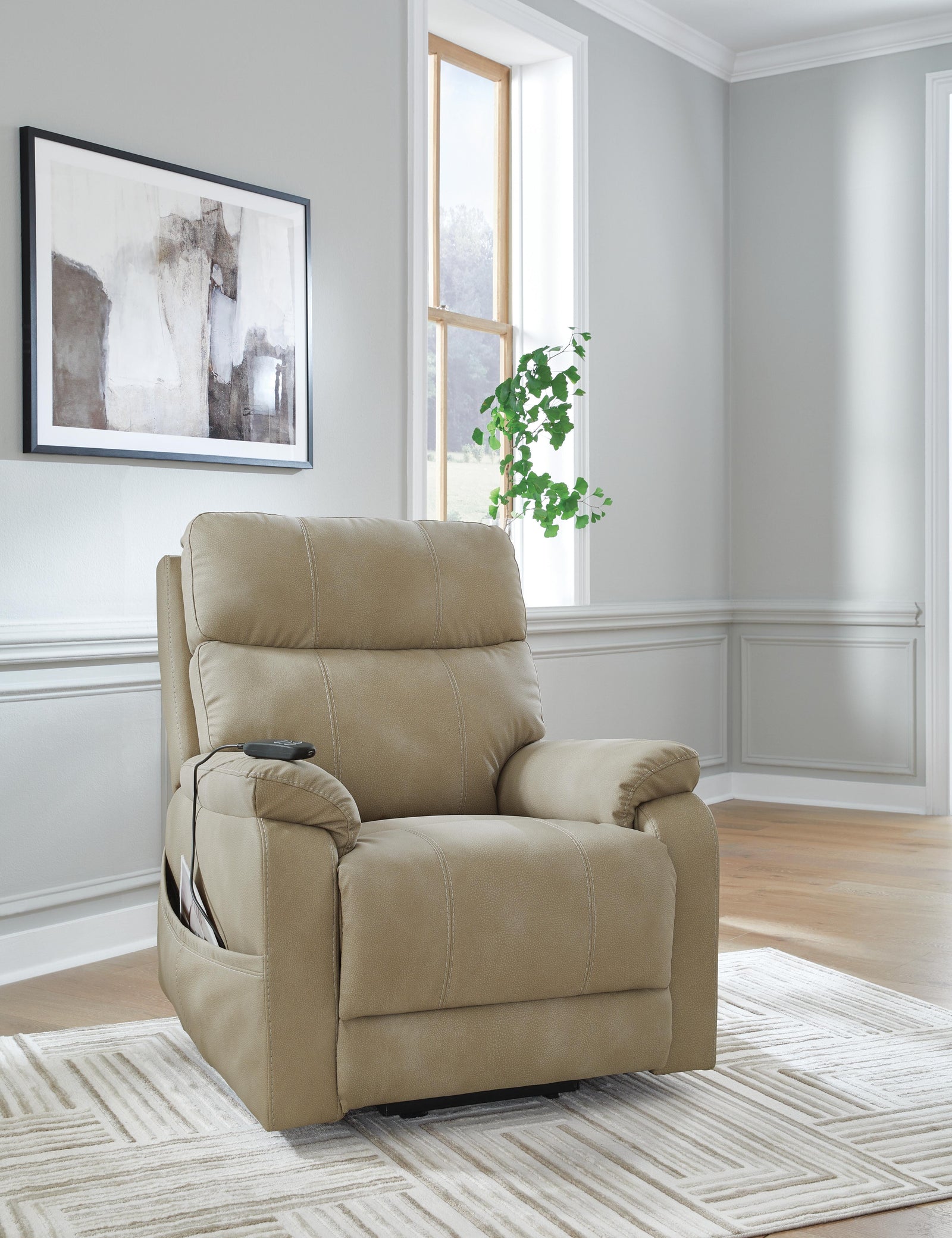 Next-Gen Durapella Power Lift Recliner - Beige (2)
