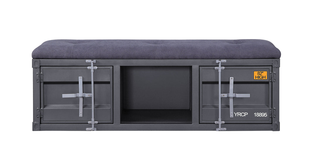 Cargo - Bench With Storage - Gray / Gunmetal