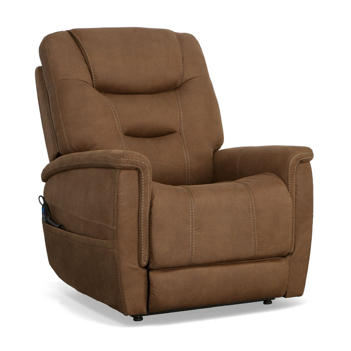 Shaw Fabric Power Lift Recliner with Power Headrest &amp; Lumbar in Russet