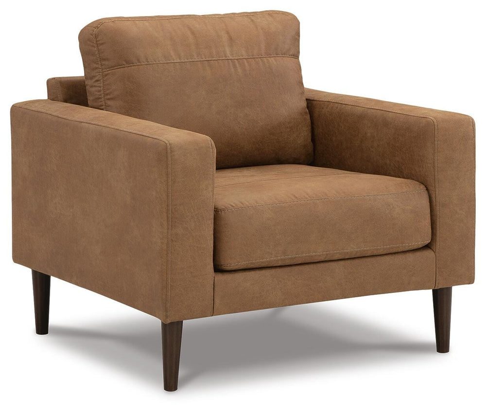 Telora Chair and Ottoman - Caramel (3)