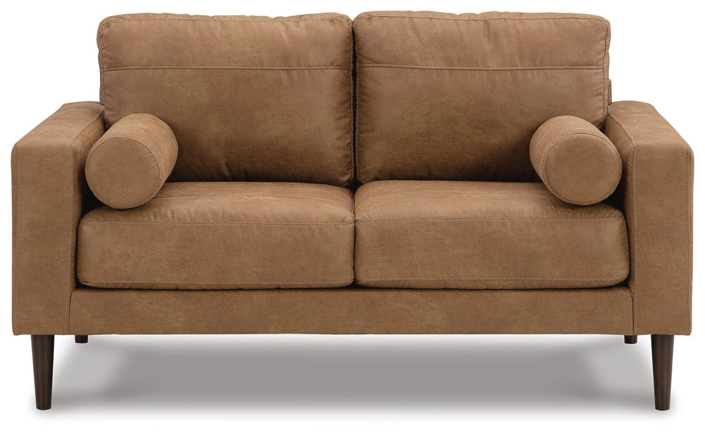 Telora Sofa, Loveseat, Chair and Ottoman - Caramel (7)