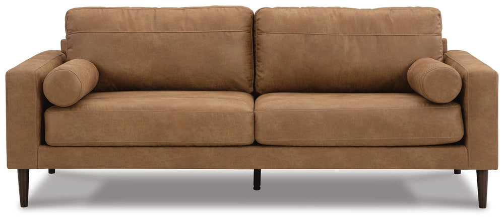 Telora Sofa, Loveseat, Chair and Ottoman - Caramel (3)