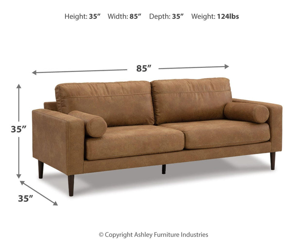 Telora Sofa, Loveseat, Chair and Ottoman - Caramel (19)