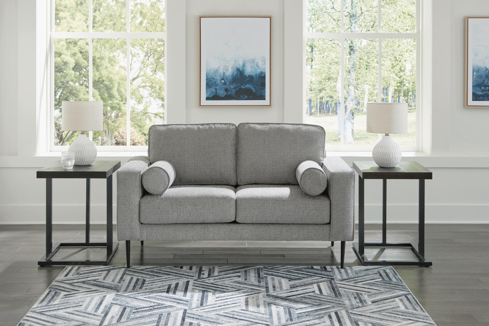 Hazela Loveseat - Dark Gray (2)