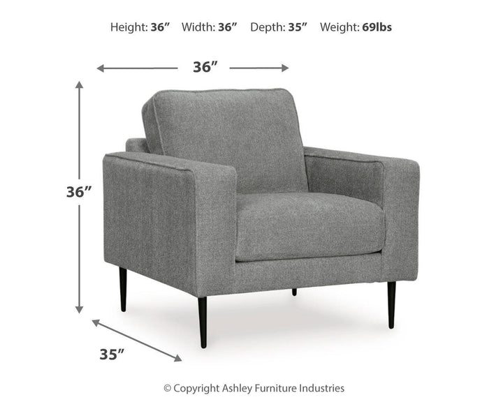 Hazela Chair and Ottoman - Charcoal (13)