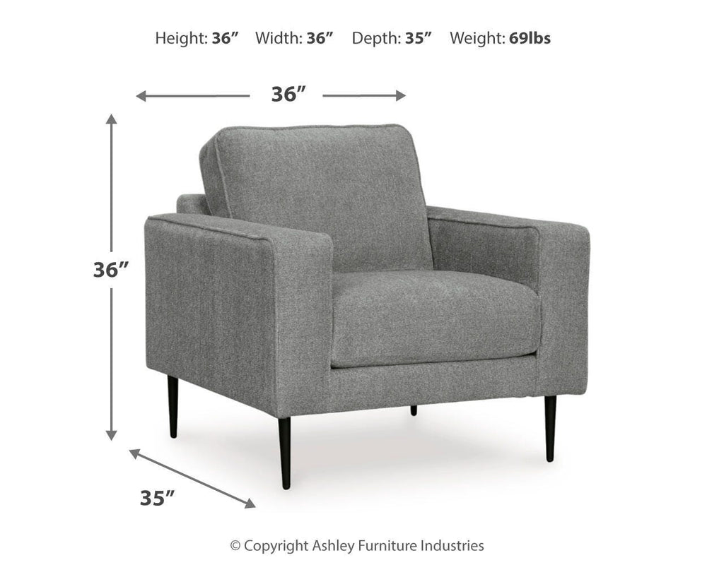 Hazela Chair and Ottoman - Charcoal (13)