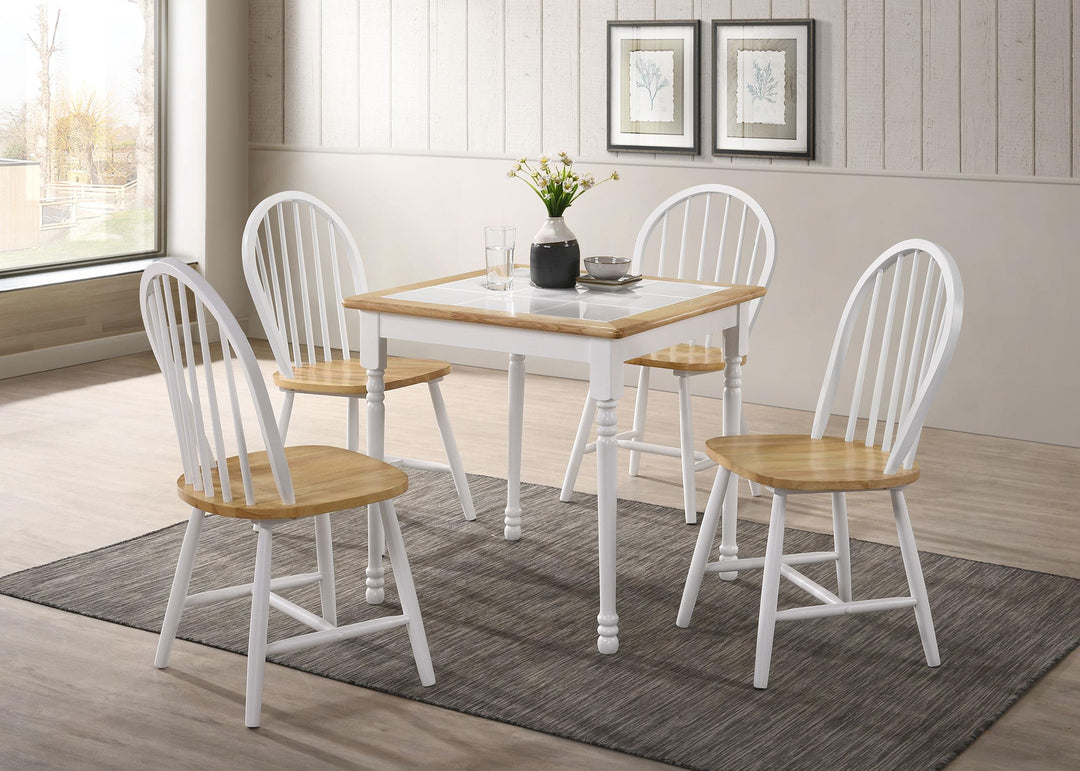 Coaster Furniture 4129 Cinder Wood Dining Side Chair White 