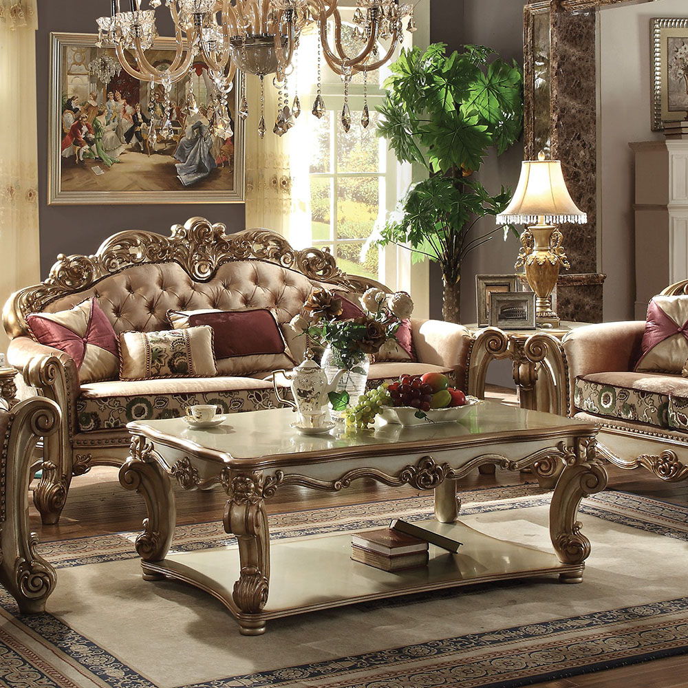 ACME Furniture Vendome Coffee Table Gold Patina