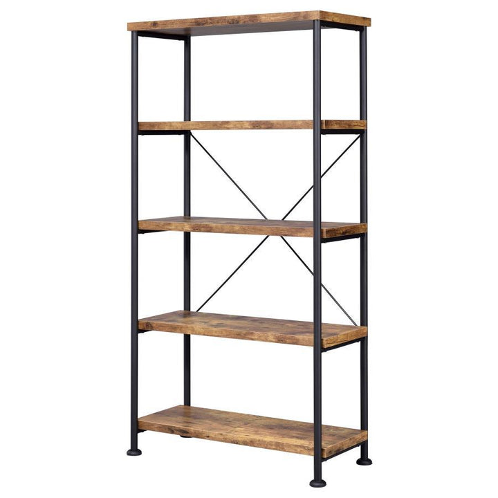 Analiese - 4-Shelf Bookshelf - Rustic Nutmeg