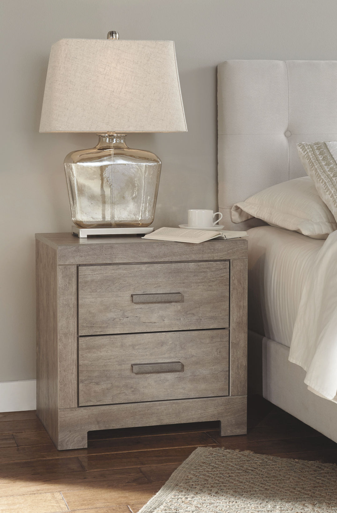 Culverbach - Two Drawer Night Stand - Gray