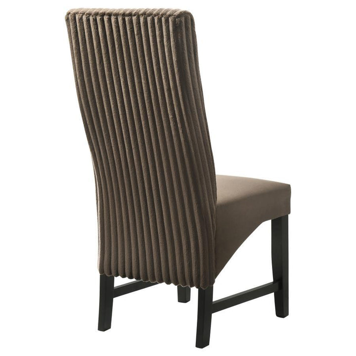 Barrand - Upholstered Dining Side Chair  - Chocolate
