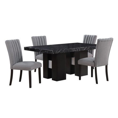 5pc-dining-table-set-with-grey-chairs-in-black-finish