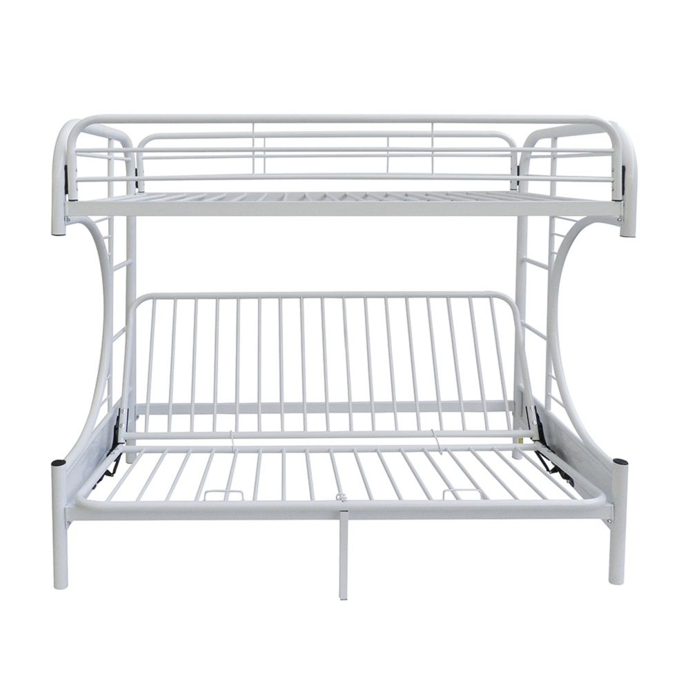 Eclipse - Twin Over Full Futon Bunk Bed - White