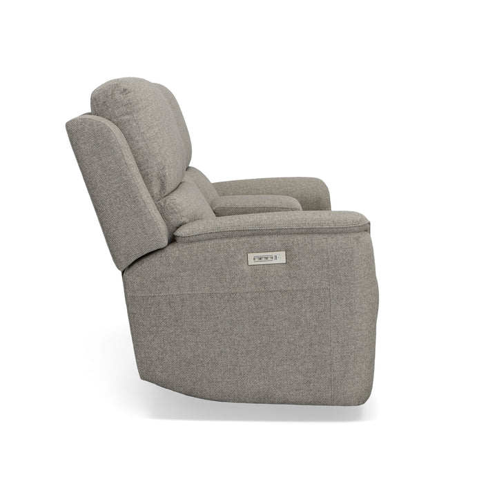 Flexsteel 1041-64PH-42501 Henry  Power Reclining Loveseat With Console & Power Headrests & Lumbar  Fog