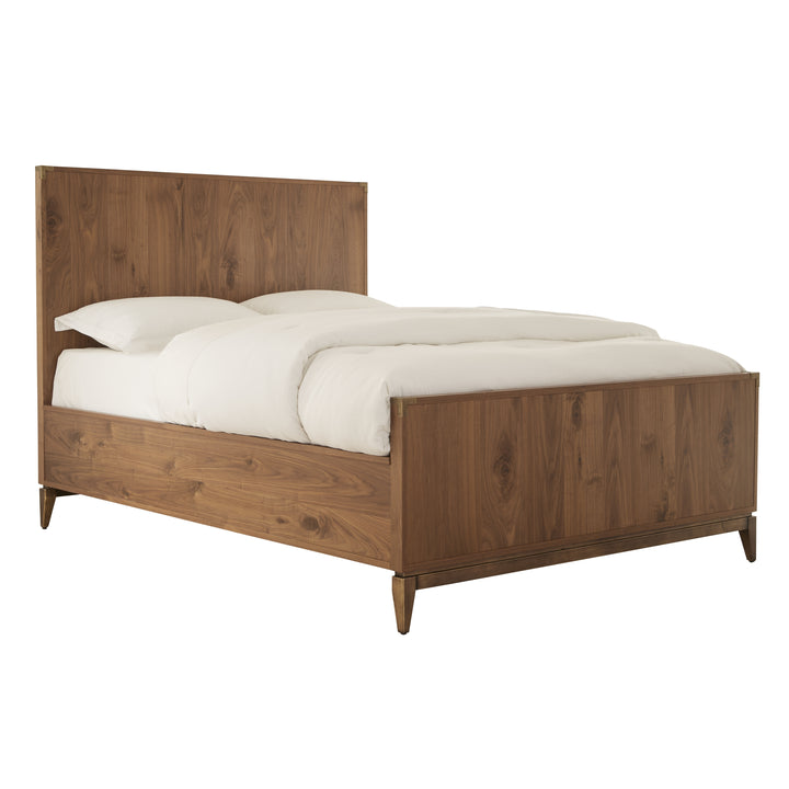 Modus Furniture 8N16F4 Adler Wood Panel Bed In Natural Walnut