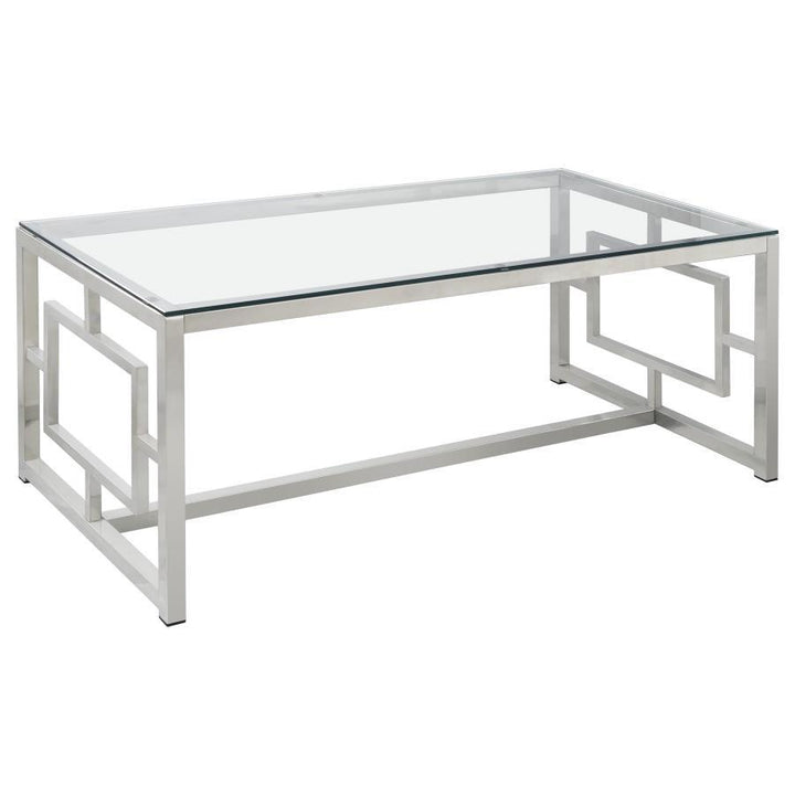 Merced - 3 Piece Rectangular Coffee And End Table Set - Nickel