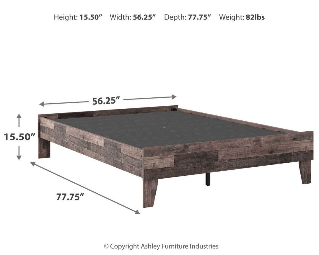 Neilsville - Full Platform Bed - Multi Gray