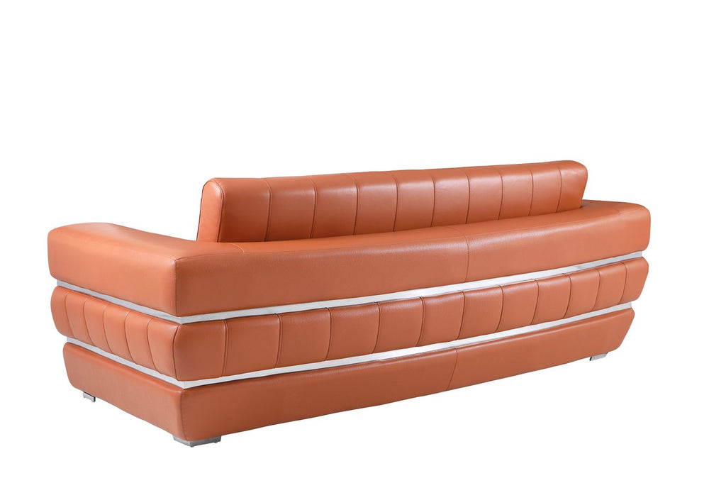 DivanItalia 904 2-Piece Sofa Set in Top-Grain Italian Leather - Camel