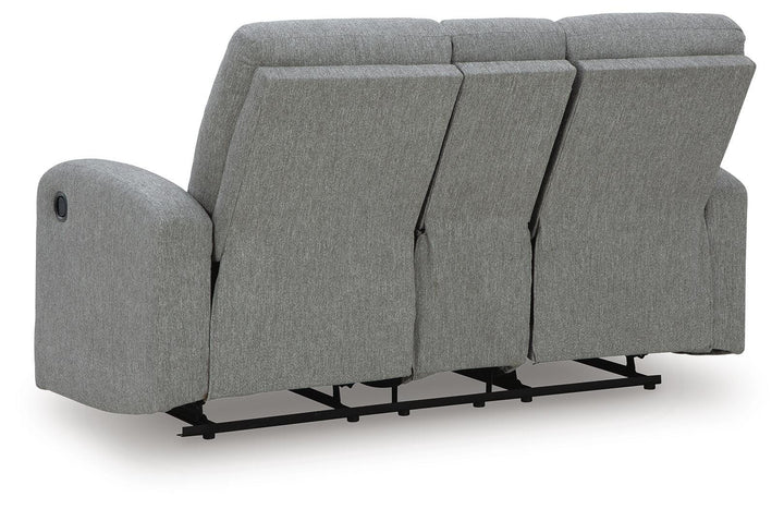 Gauntlet Reclining Loveseat with Console - Gray (6)