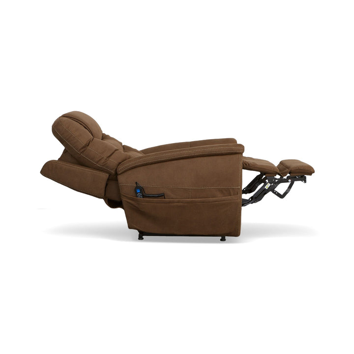 Shaw Fabric Power Lift Recliner with Power Headrest &amp; Lumbar in Russet