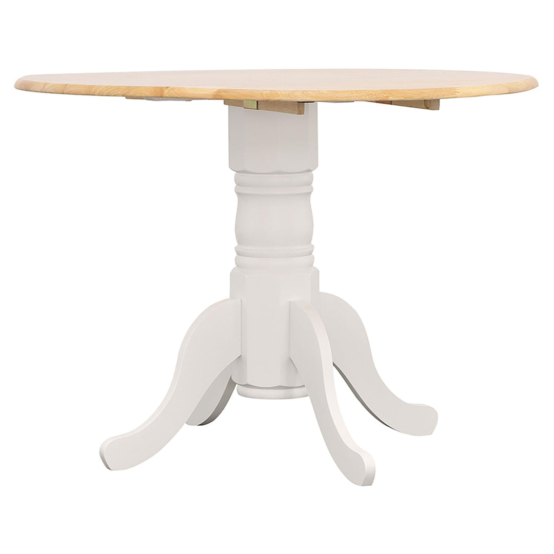 coaster-furniture-4241-s5-allison-5-piece-round-drop-leaf-dining-table-set-white