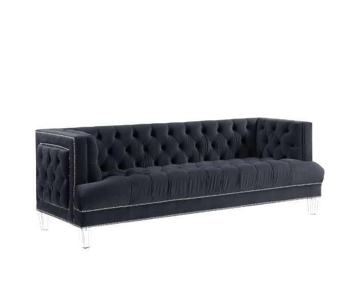 Ansario - Sofa - Charcoal Velvet