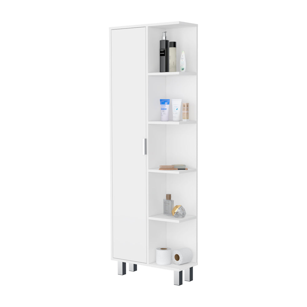 randall-linen-cabinet-with-1-door-and-9-shelves-white
