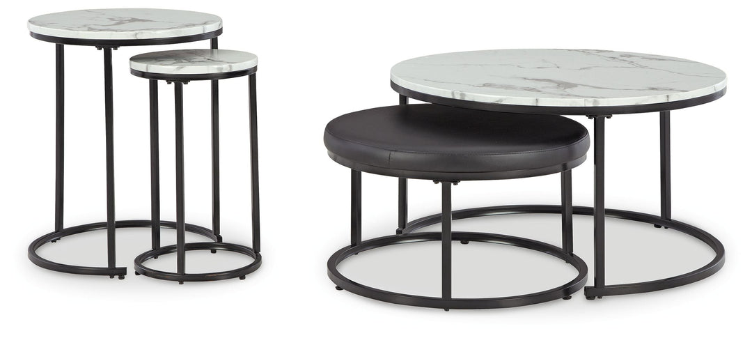 Jusmour - Occasional Nesting Table (Set of 4) - Black / White