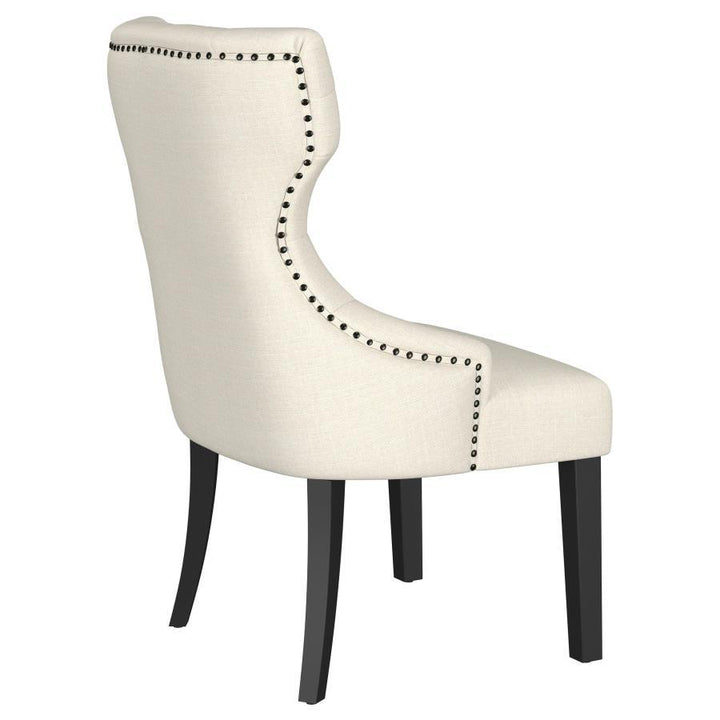 Baney - Fabric Upholstered Dining Side Chair - Beige And Black