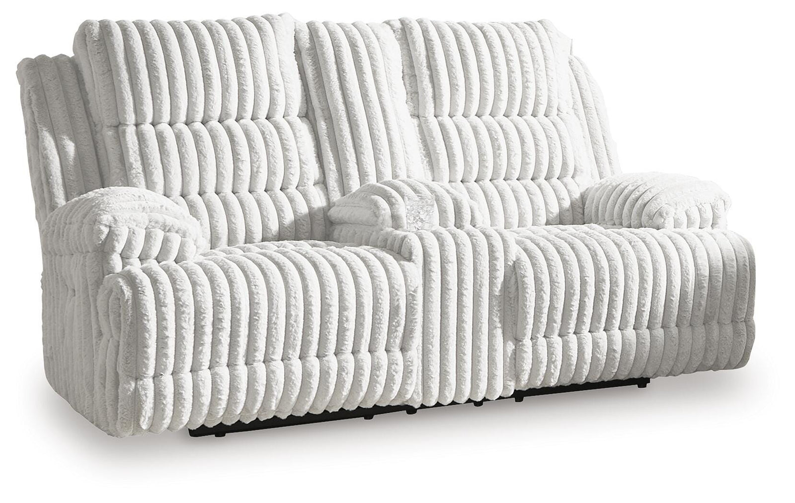 Rhines Falls Power Reclining Loveseat with Console - Gray (1)