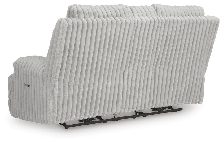 Rhines Falls Power Reclining Loveseat with Console - Gray (5)