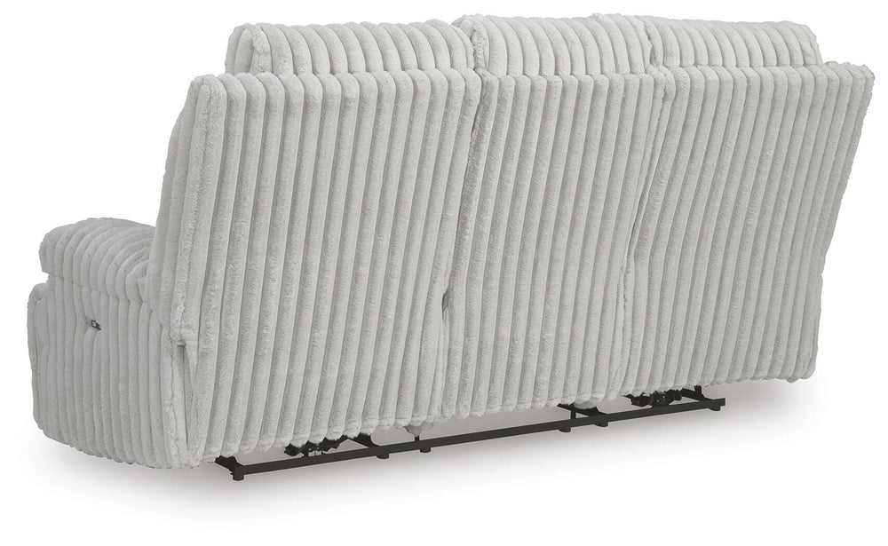 Rhines Falls Power Reclining Sofa with Drop Down Table - Gray (5)