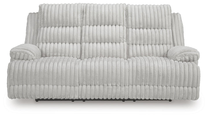 Rhines Falls Power Reclining Sofa with Drop Down Table - Gray (3)