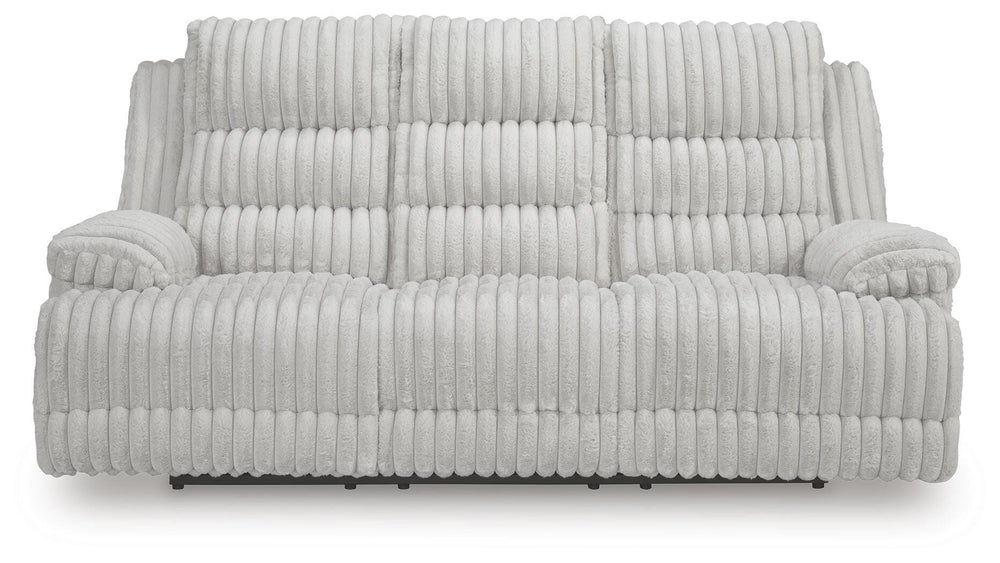 Rhines Falls Power Reclining Sofa with Drop Down Table - Gray (3)