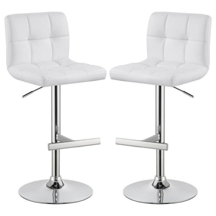 Coaster Furniture Lenny - Upholstered Adjustable Bar Stool  - White