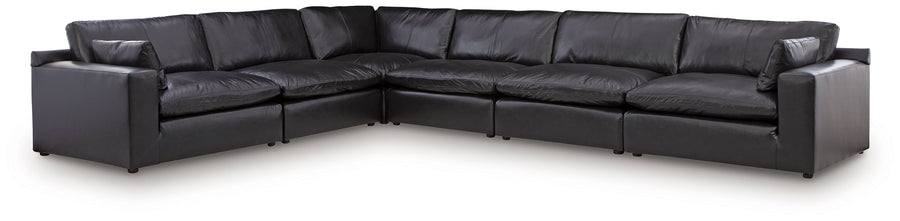 Emilia - 6-Piece Sectional - Black by Ashley Furniture product image