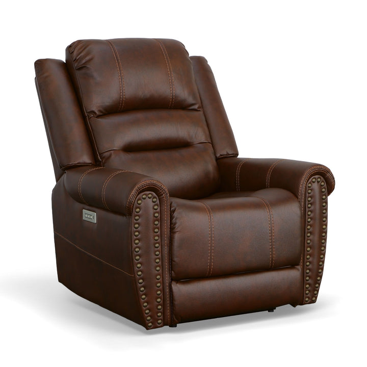 Oscar Fabric Power Recliner with Power Headrest in Pumpernickel