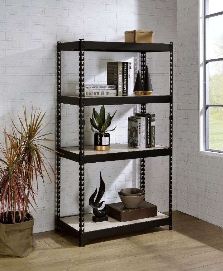 Decmus - 60" Bookshelf - Natural & Black